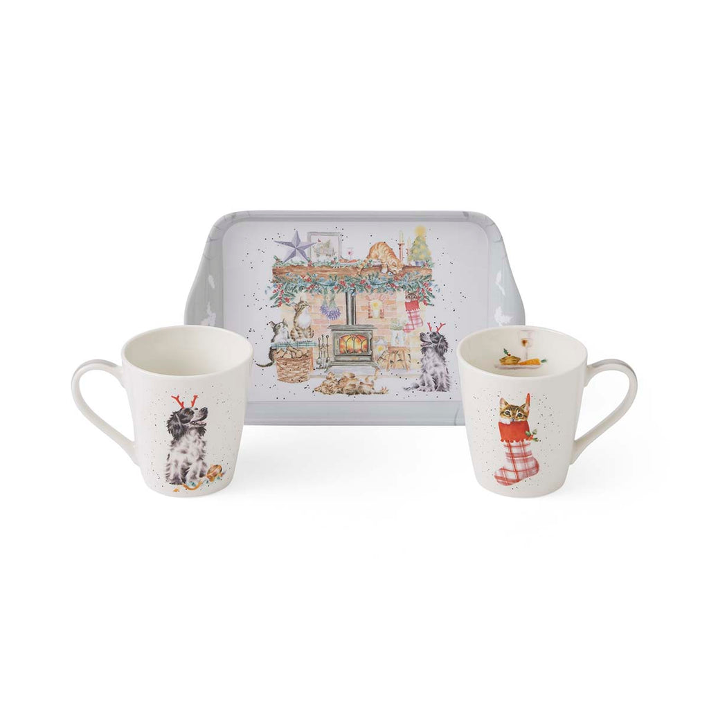 " NEW Wrendale Designs - Little Wren There is no place like Home (Cats & Dogs) Mug 0.18L 
Tray 21 x 14cm Single "