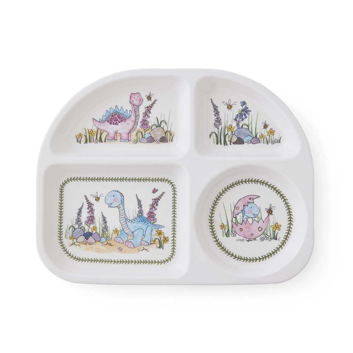 NEW Mini Meirion Divided Plate - Dinosaur 26.8cm x 21cm Single