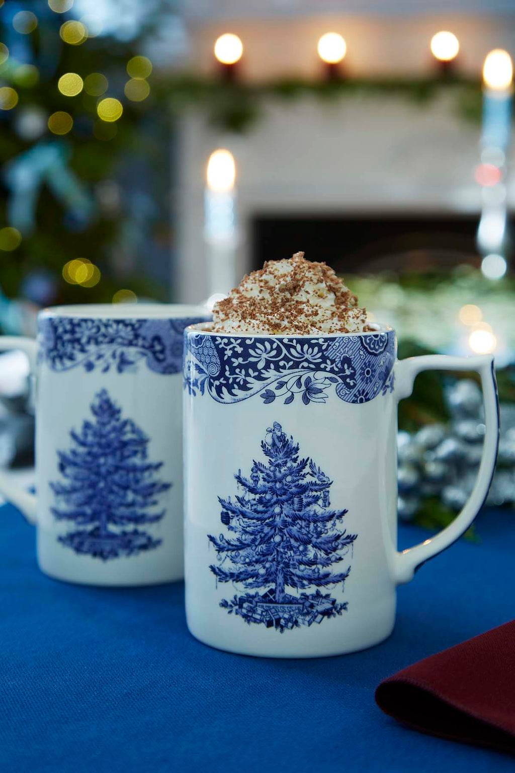Blue Italian Christmas Tree  Mug 12oz