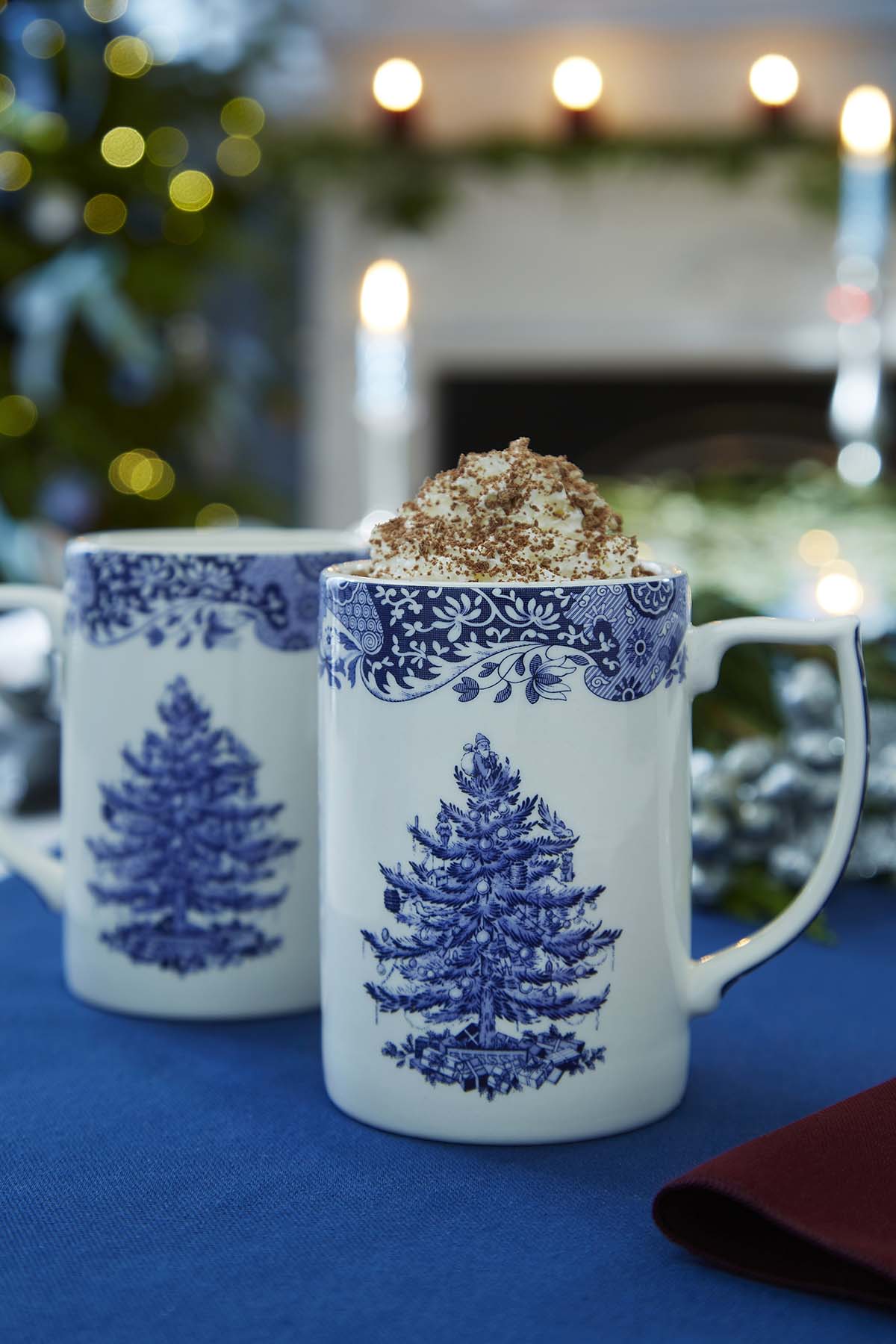 Blue Italian Christmas Tree  Mug 12oz