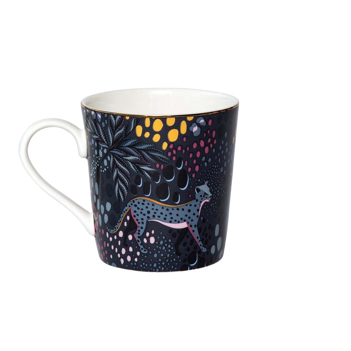 Sara Miller London Midnight Leopard Mug 0.34L Single