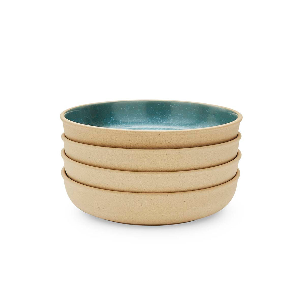 NEW MPortmeirion Mineralsinerals Low Bowl - Jade 22.2cm Set of 4