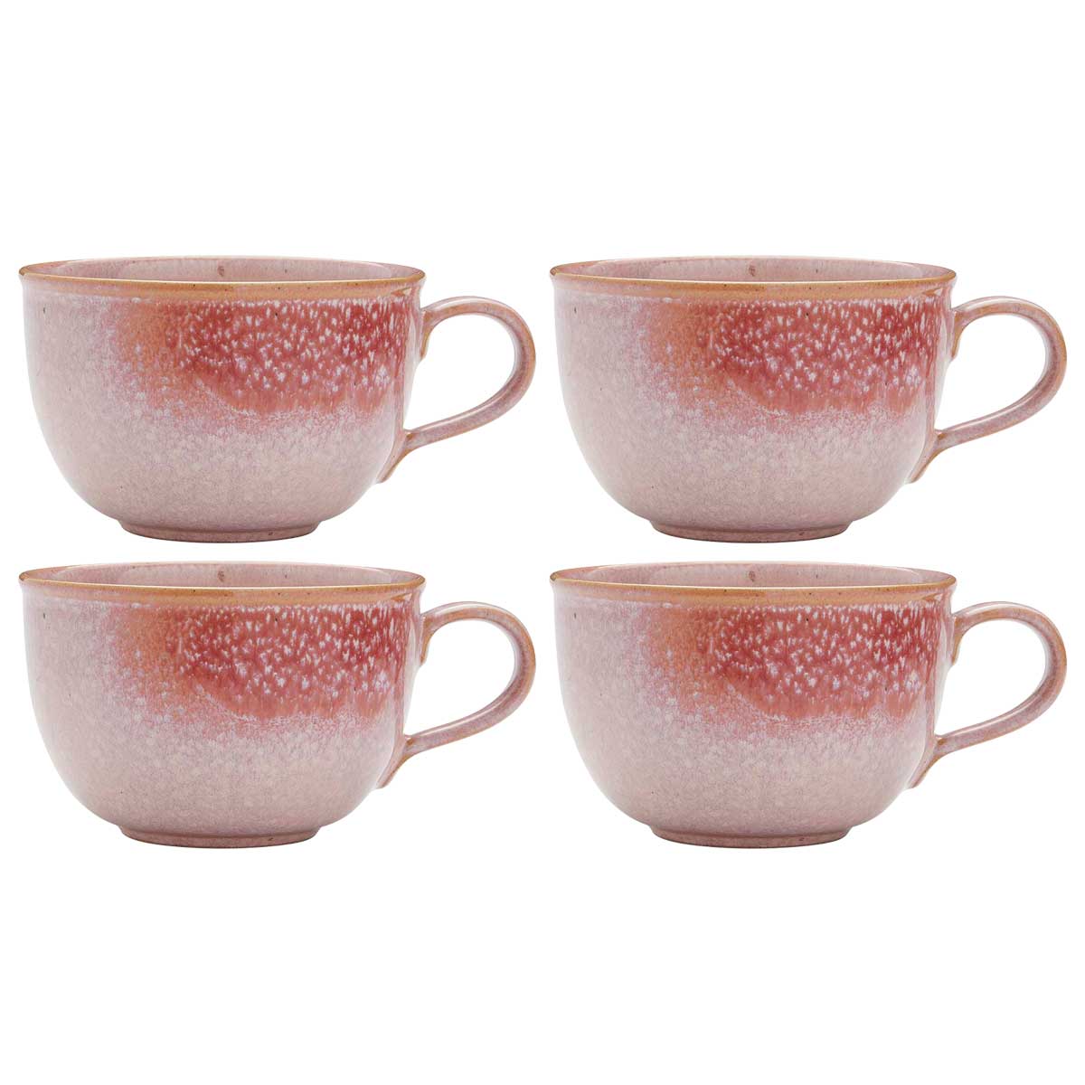 NEW MPortmeirion Mineralsinerals Jumbo Mug - Rose Quartz 0.6L Set of 4