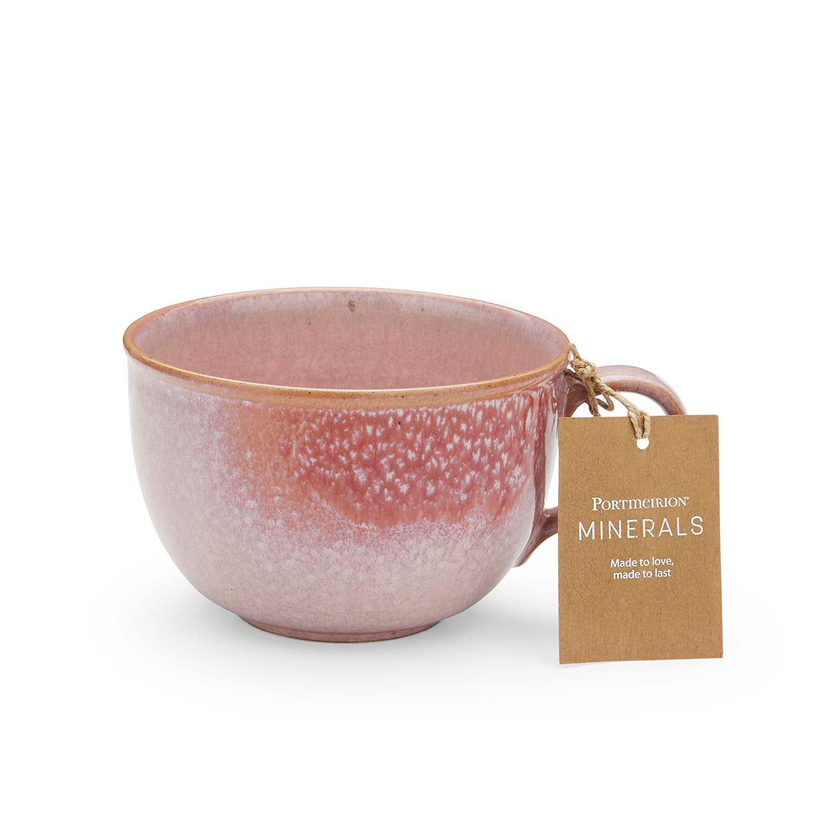 NEW MPortmeirion Mineralsinerals Jumbo Mug - Rose Quartz 0.6L Set of 4