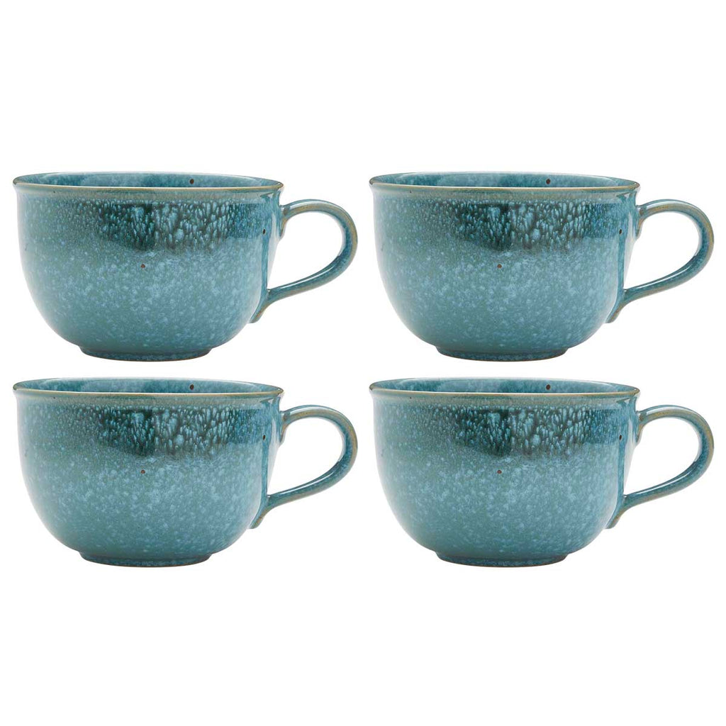 NEW MPortmeirion Mineralsinerals Jumbo Mug - Jade 0.6L Set of 4