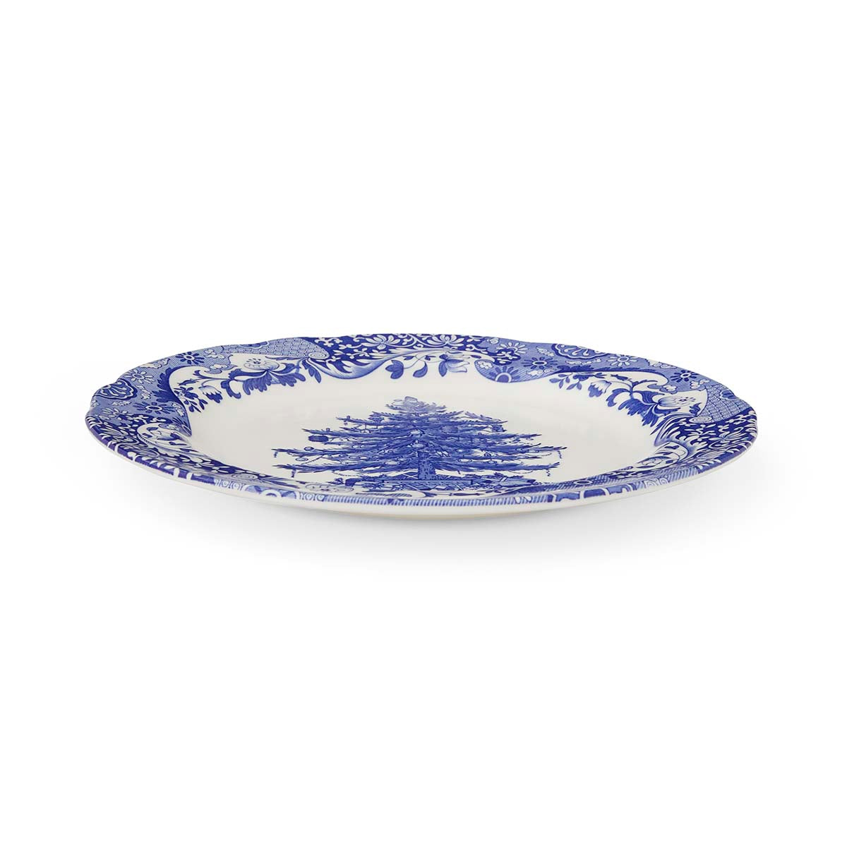 Spode Blue Italian Christmas Tree Plate 20cm Set of 4