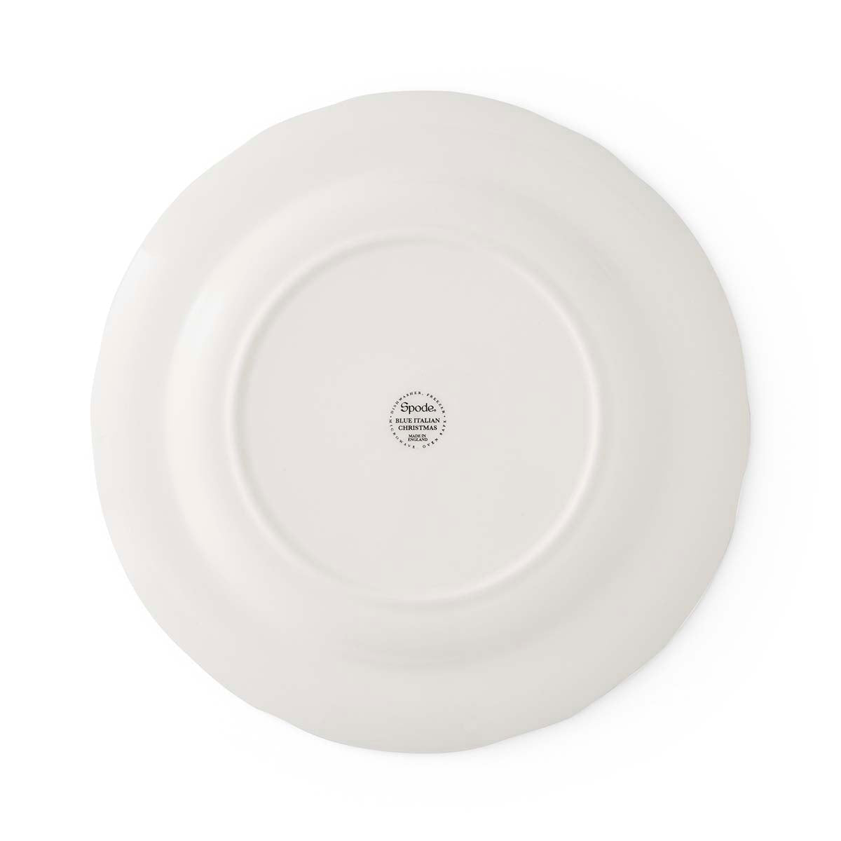 Blue Italian Christmas Tree Dinner Plate 27cm Set of 4