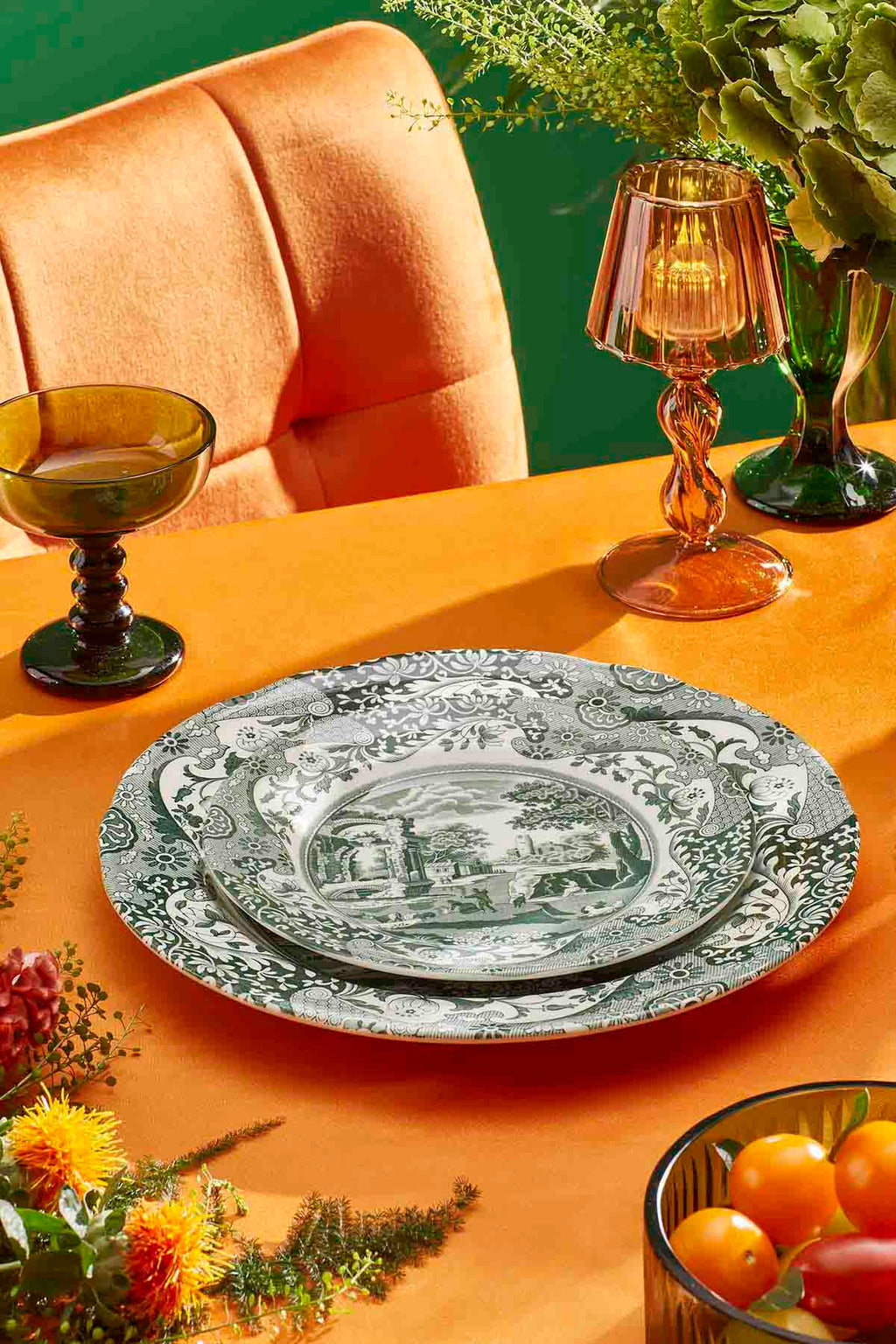 Spode Heritage Green Italian Plate 19cm/7.5"