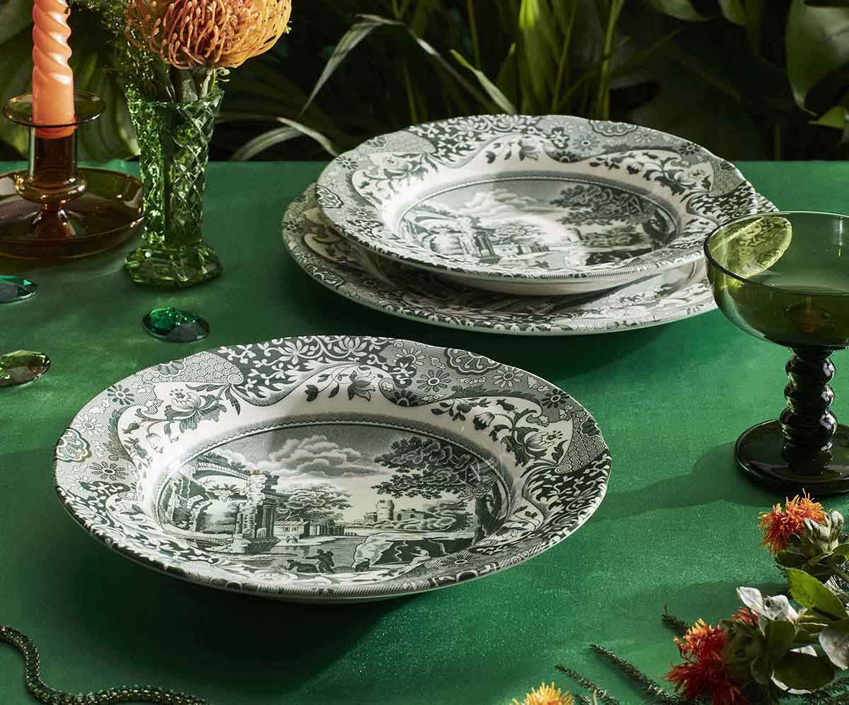 Spode Heritage Green Italian Soup Plate 23cm/9"