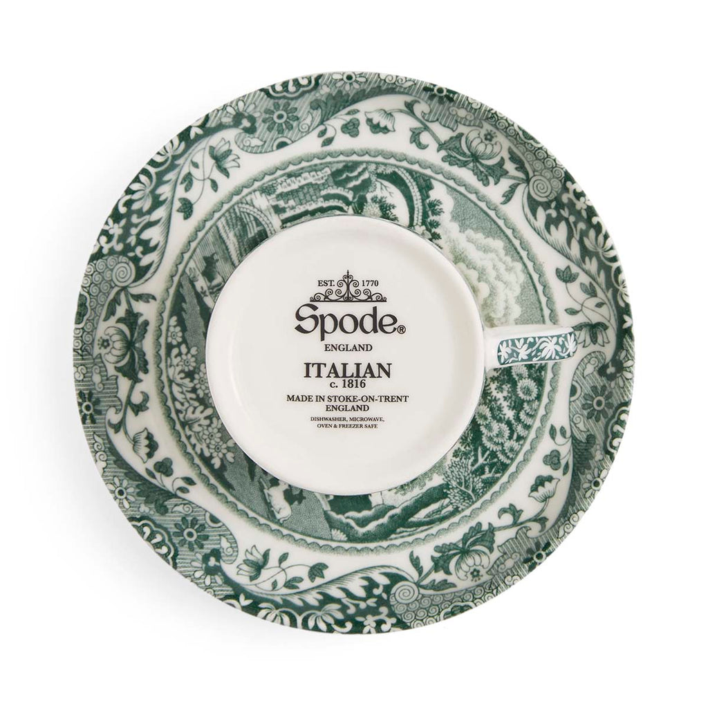 Spode Heritage Green Italian Coffee Cup & Saucer 0.09L/3fl.oz