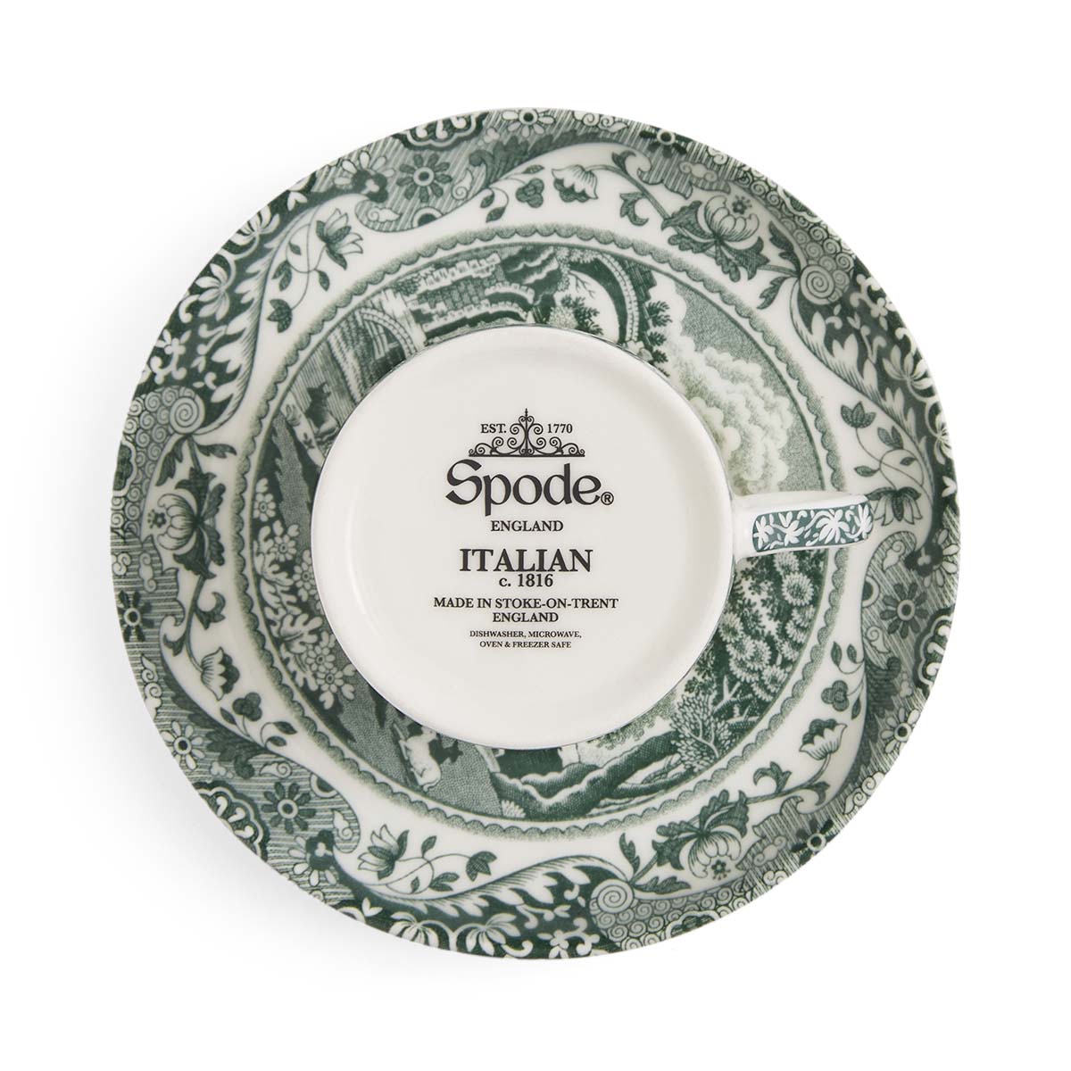 Spode Heritage Green Italian Coffee Cup & Saucer 0.09L/3fl.oz