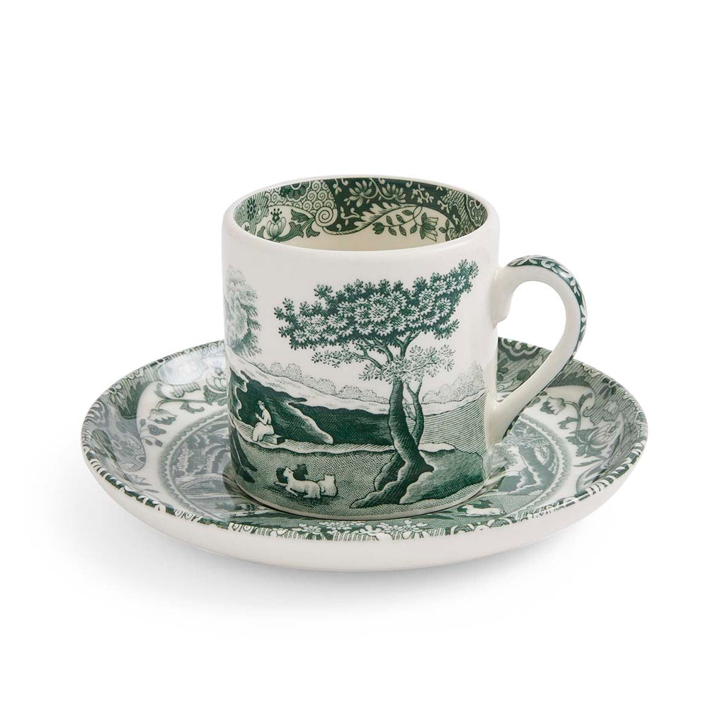 Spode Heritage Green Italian Coffee Cup & Saucer 0.09L/3fl.oz