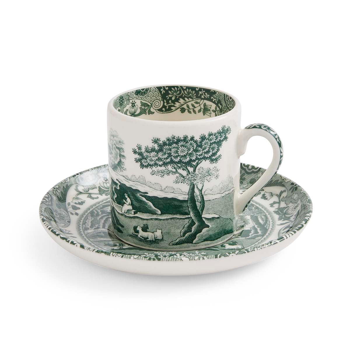 Spode Heritage Green Italian Coffee Cup & Saucer 0.09L/3fl.oz