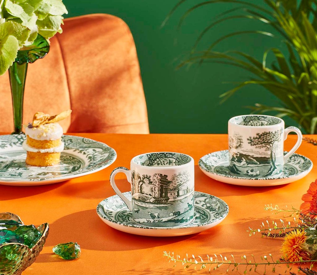Spode Heritage Green Italian Coffee Cup & Saucer 0.09L/3fl.oz