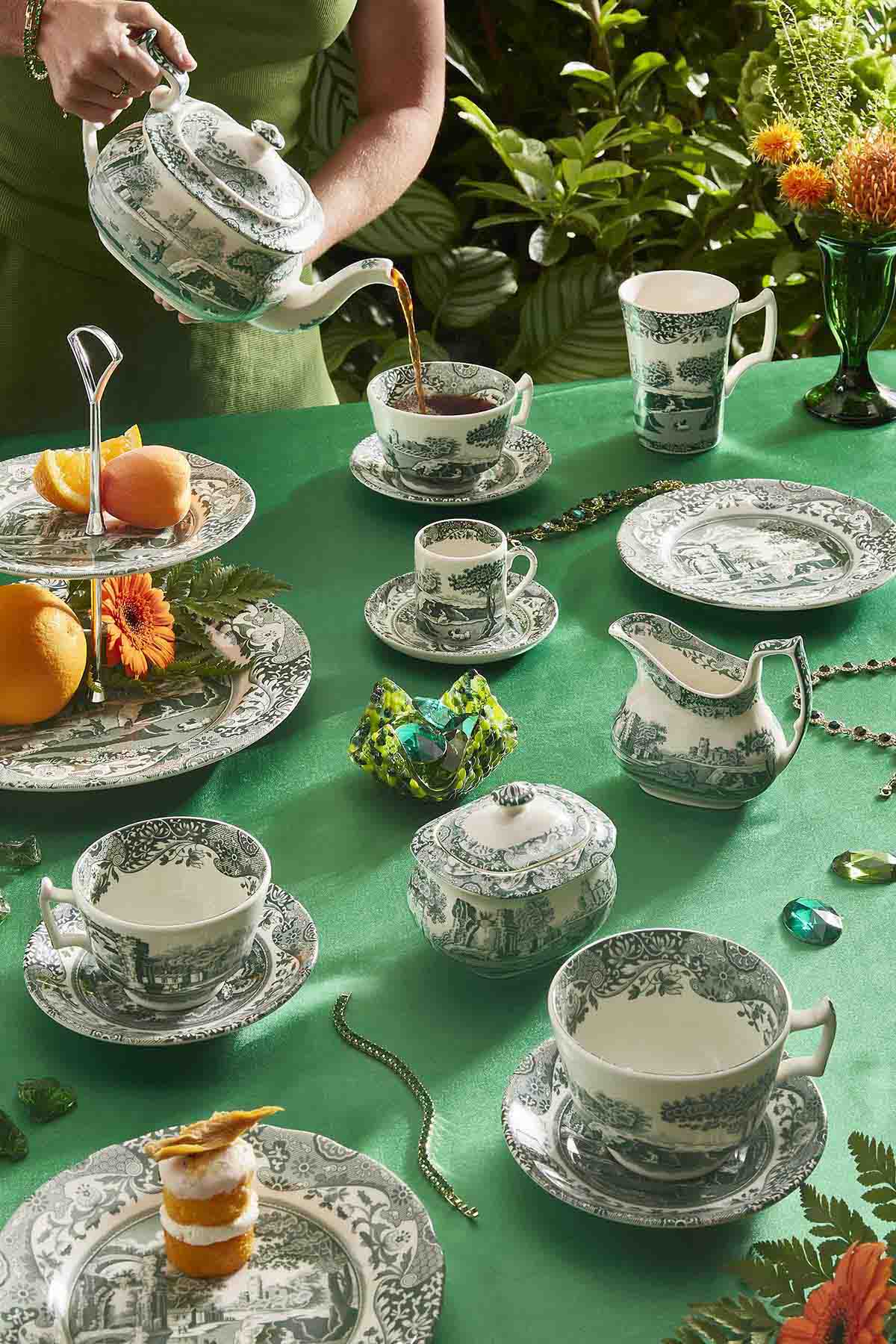 Spode Heritage Green Italian TeaPot 1.1L/2pt