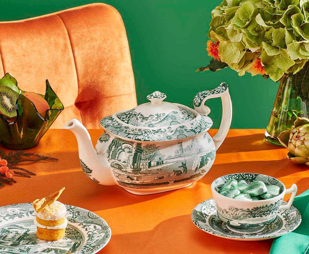Spode Heritage Green Italian TeaPot 1.1L/2pt