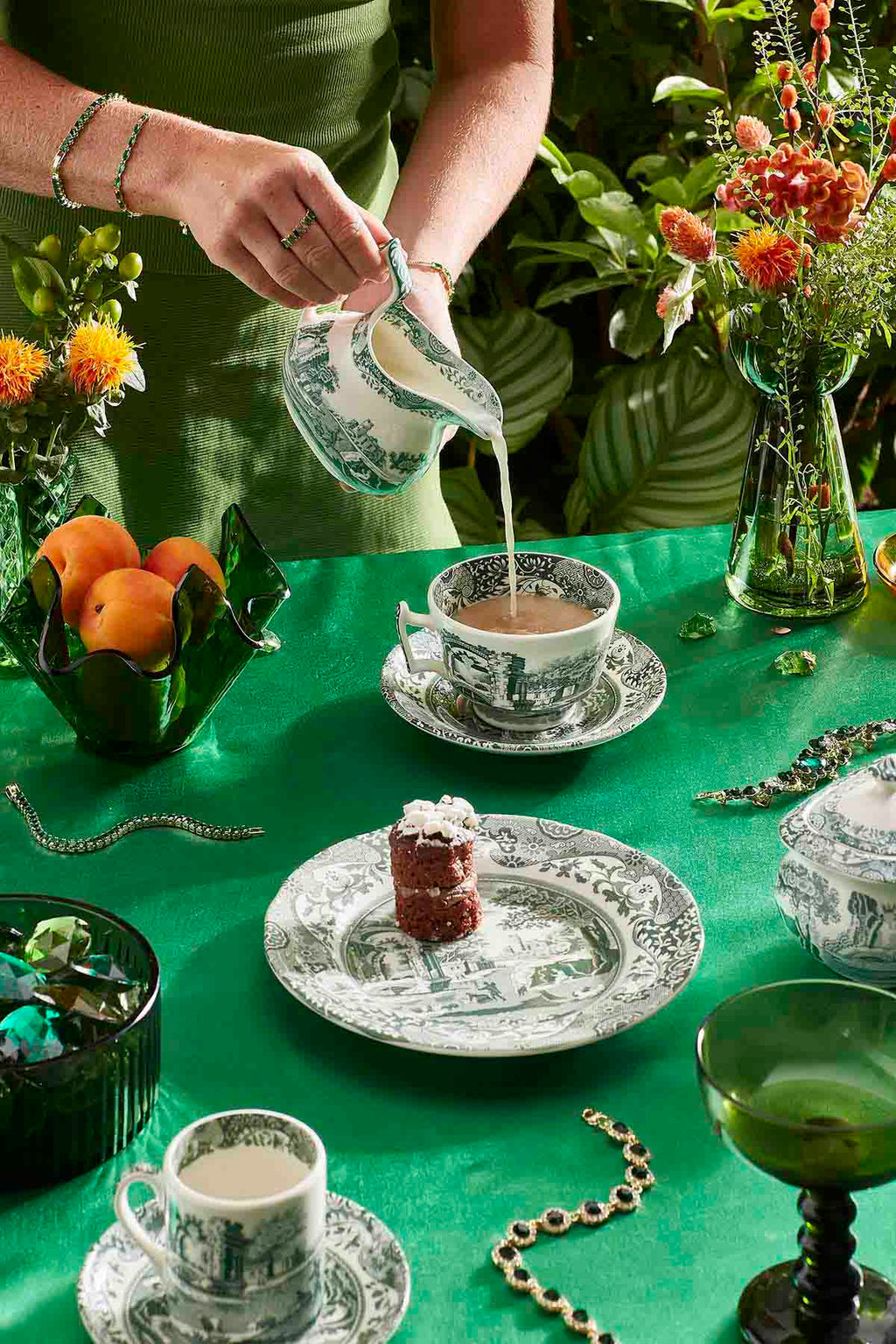 Spode Heritage Green Italian Cream Jug 0.22L/8ft.oz