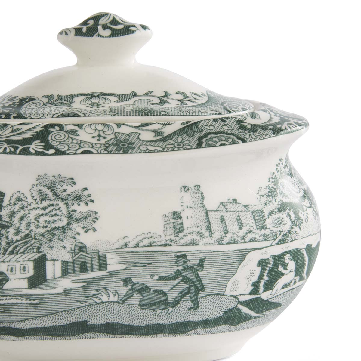 Spode Heritage Green Italian Sugar Box 0.25L/9ft.oz