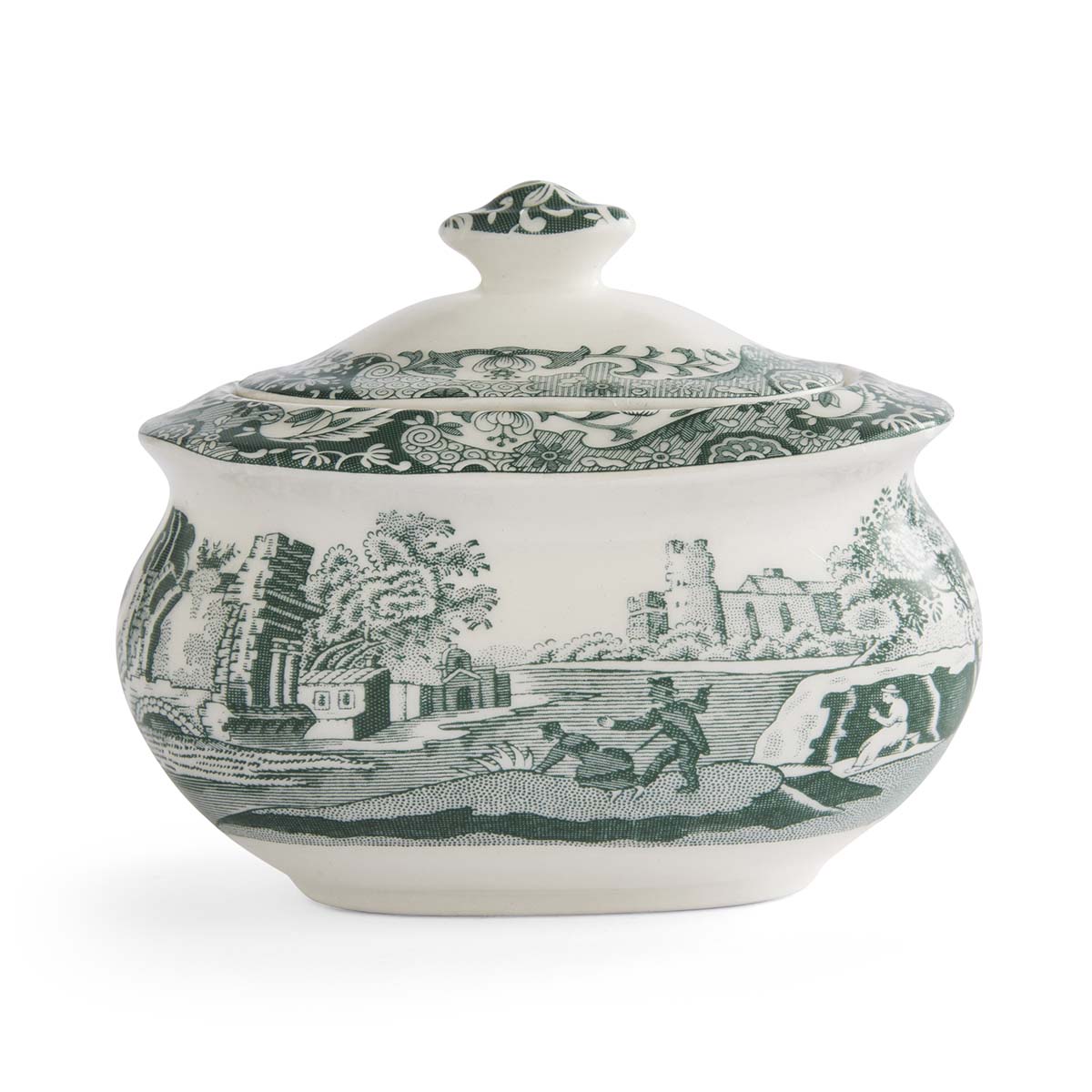 Spode Heritage Green Italian Sugar Box 0.25L/9ft.oz