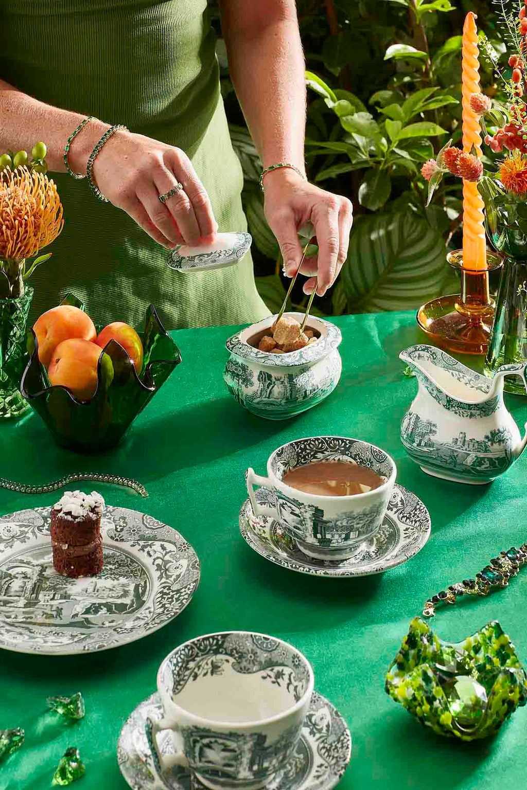 Spode Heritage Green Italian Sugar Box 0.25L/9ft.oz
