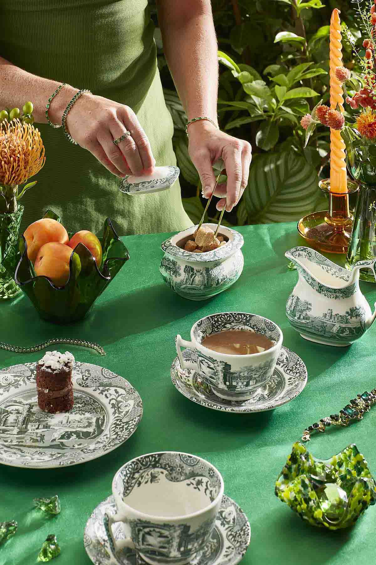 Spode Heritage Green Italian Sugar Box 0.25L/9ft.oz