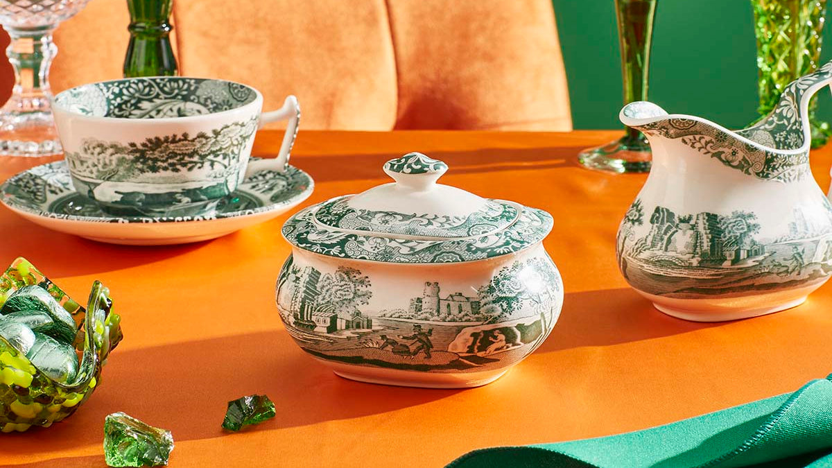 Spode Heritage Green Italian Sugar Box 0.25L/9ft.oz
