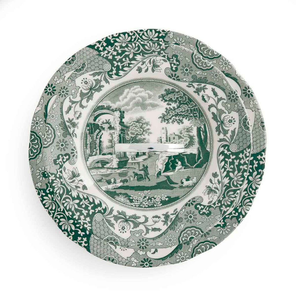 Spode Heritage Green Italian 2-Tier Cake Stand 27cm&19cm