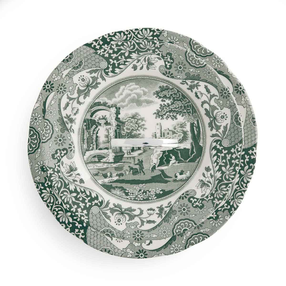 Spode Heritage Green Italian 2-Tier Cake Stand 27cm&19cm