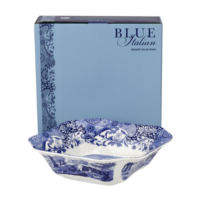 Spode Blue Italian Square Salad Bowl