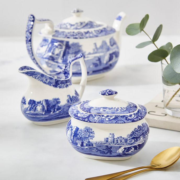 Spode Blue Italian Sugar Box