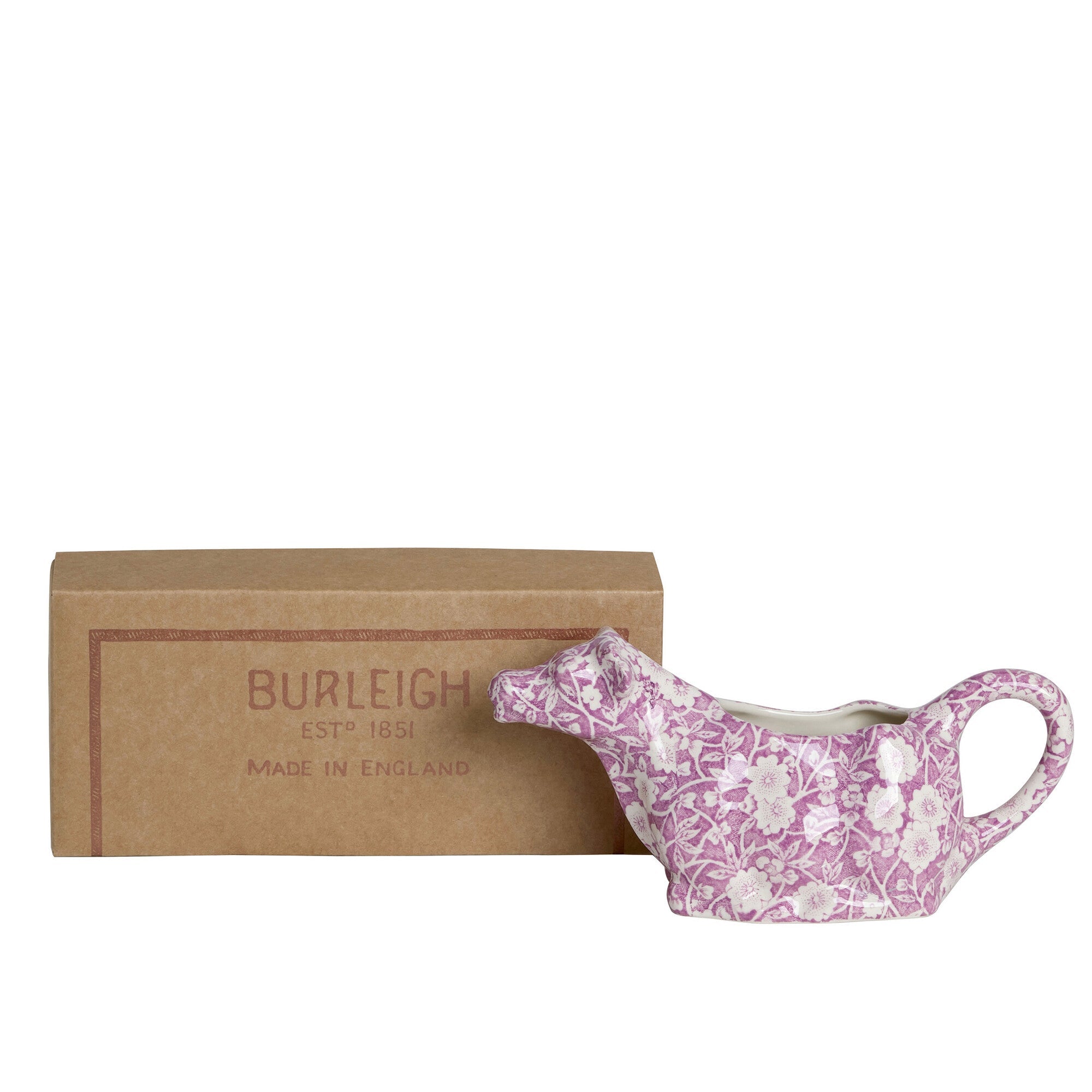 Burleigh Blossom Calico Cow Creamer 150ml/0.25pt Gift Boxed