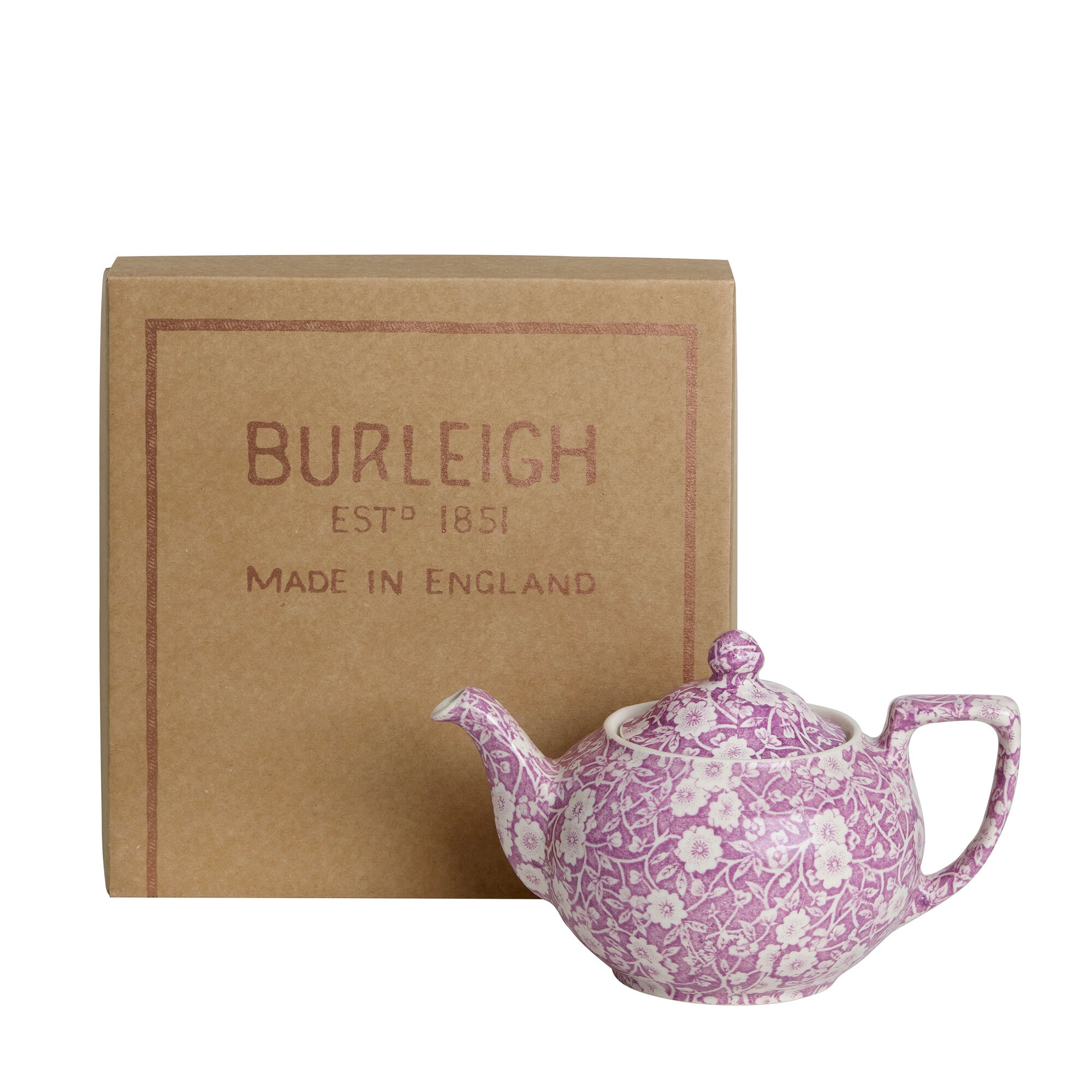 Burleigh Blossom Calico Small Teapot 400ml/0.75pt Gift Set