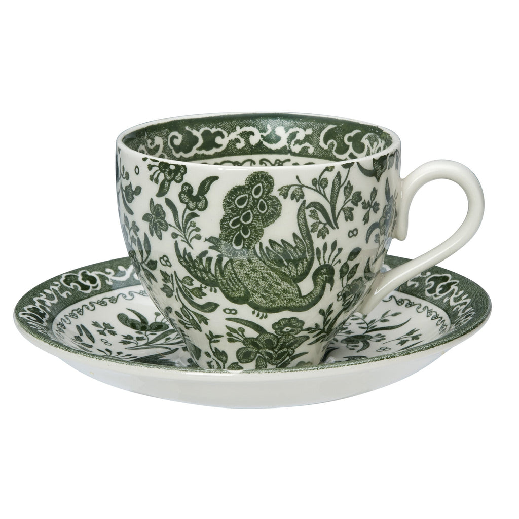 Burleigh Green Regal Peacock Tea Saucer