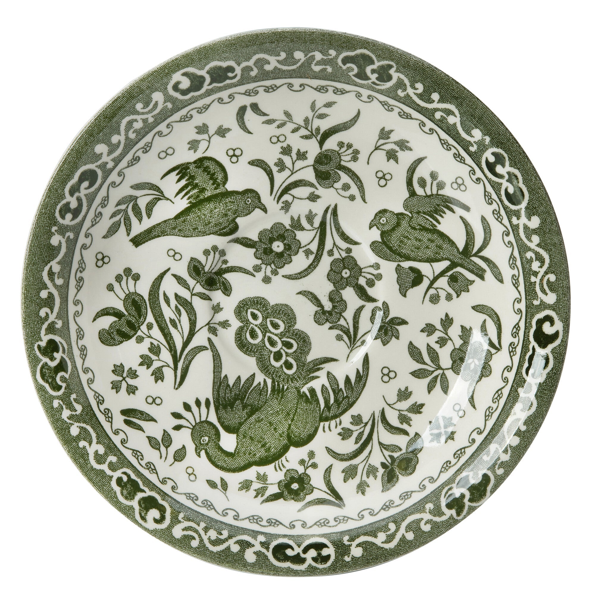 Burleigh Green Regal Peacock Tea Saucer