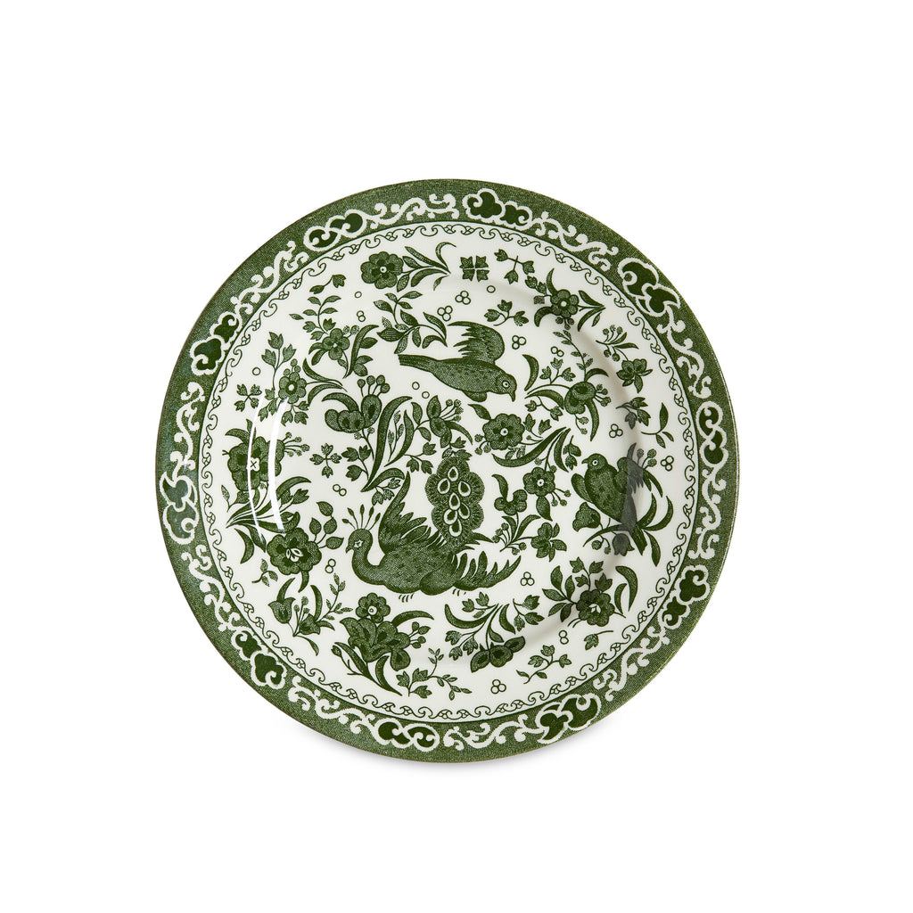 Burleigh Green Regal Peacock Plate 17.5cm