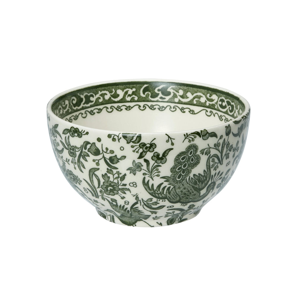 Burleigh Green Regal Peacock Mini Footed Bowl 12cm/5"