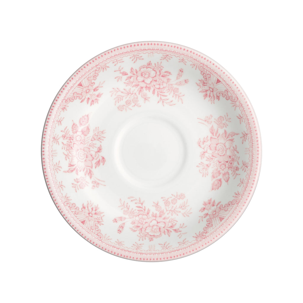 Burleigh Pink Asiatic Pheasants Tea Saucer