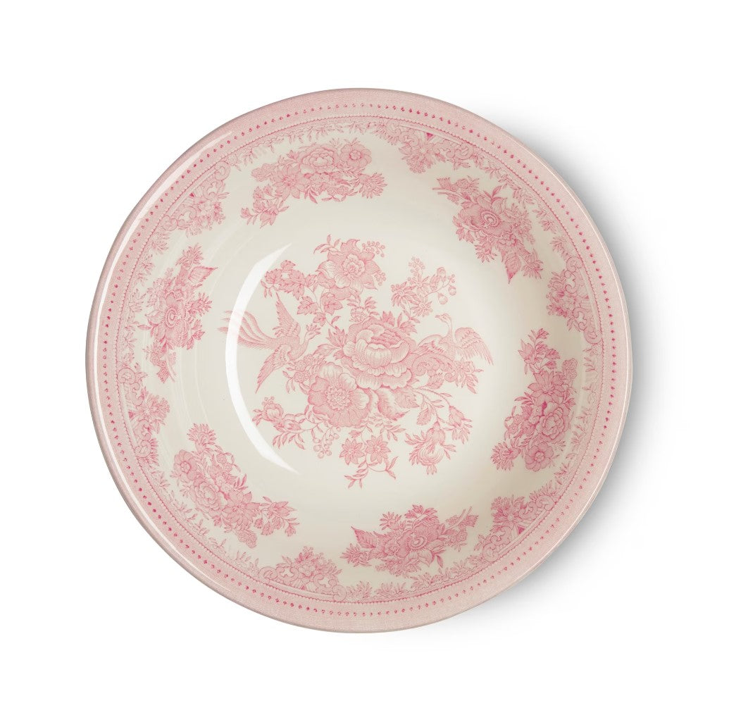 Burleigh Pink Asiatic Pheasants Pudding/Soup Bowl 20.5cm