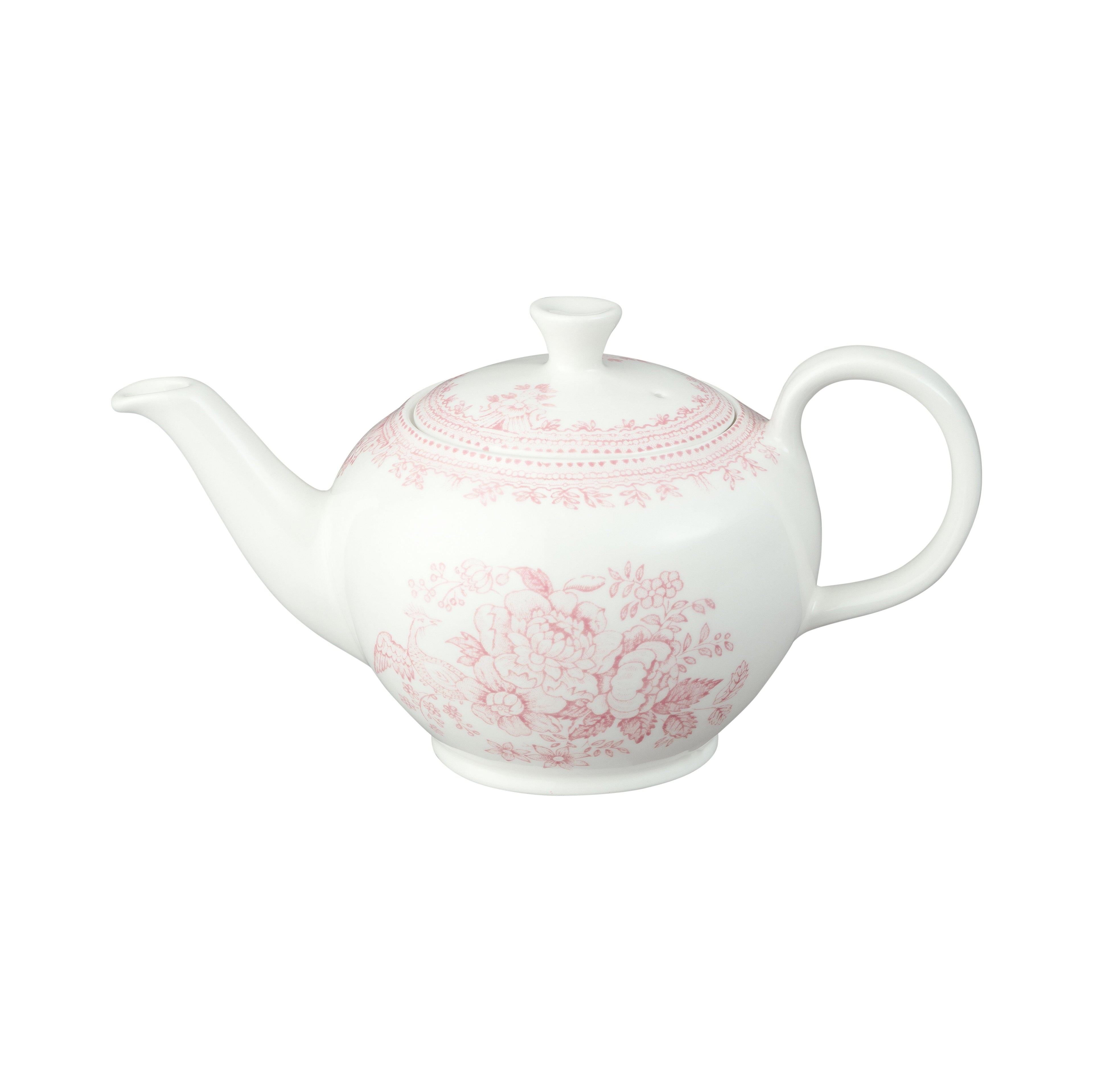 Burleigh Pink Asiatic Pheasants Teapot Small 400ml