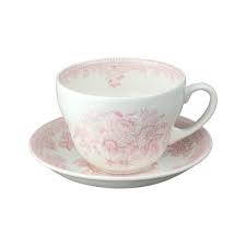 Burleigh Pink Asiatic Pheasants Breakfast Cup & Saucer