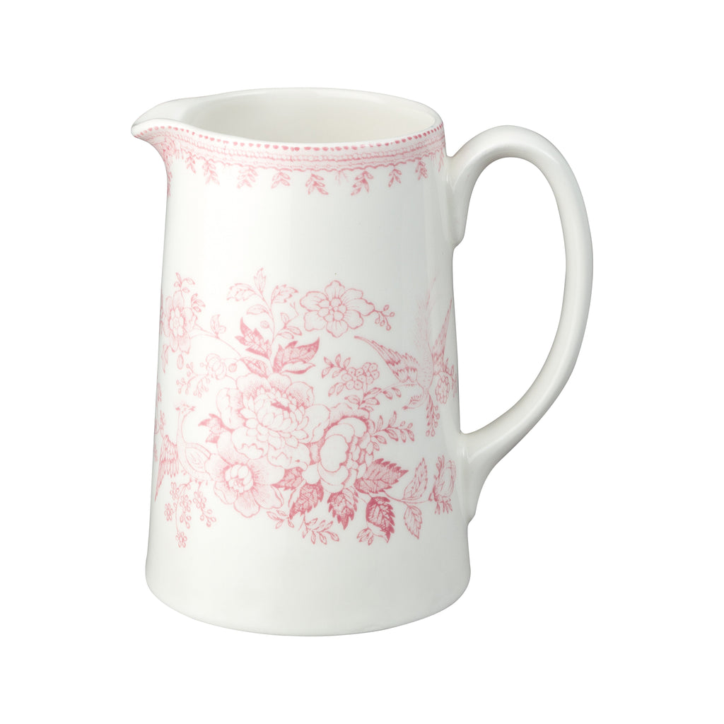 Burleigh Pink Asiatic Pheasants Tankard Jug Medium 568ml/1pt