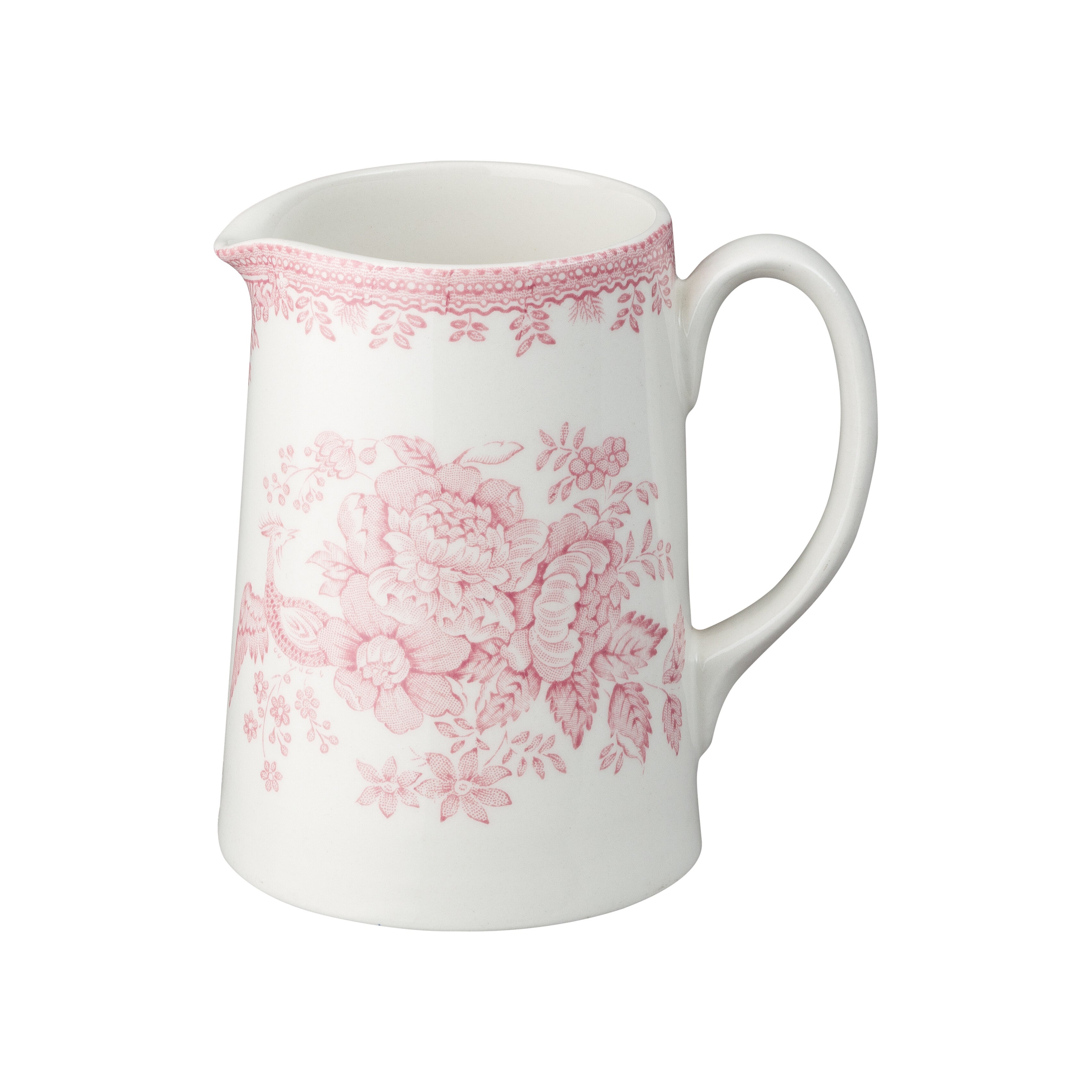 Burleigh Pink Asiatic Pheasants Tankard Jug Small 284ml
