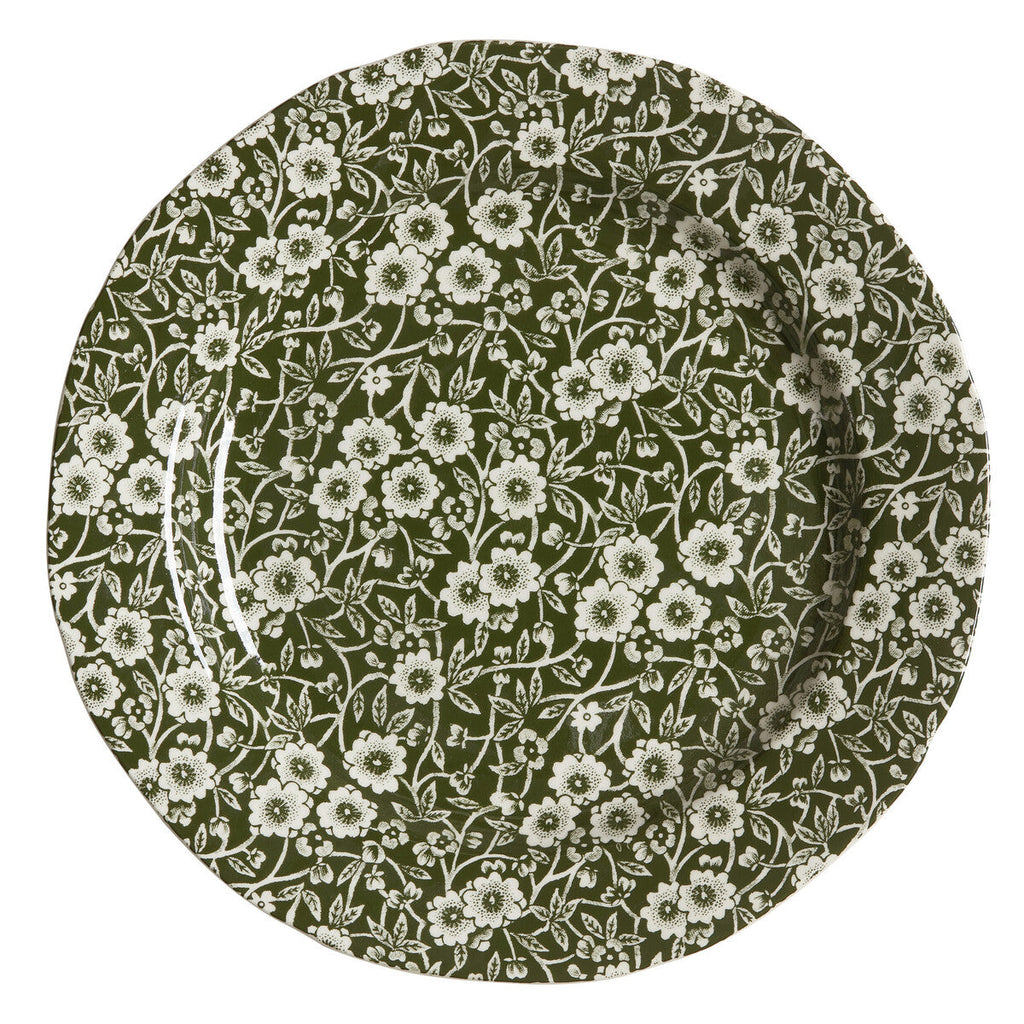 Burleigh Dark Green Calico Plate 21.5cm/8.5"