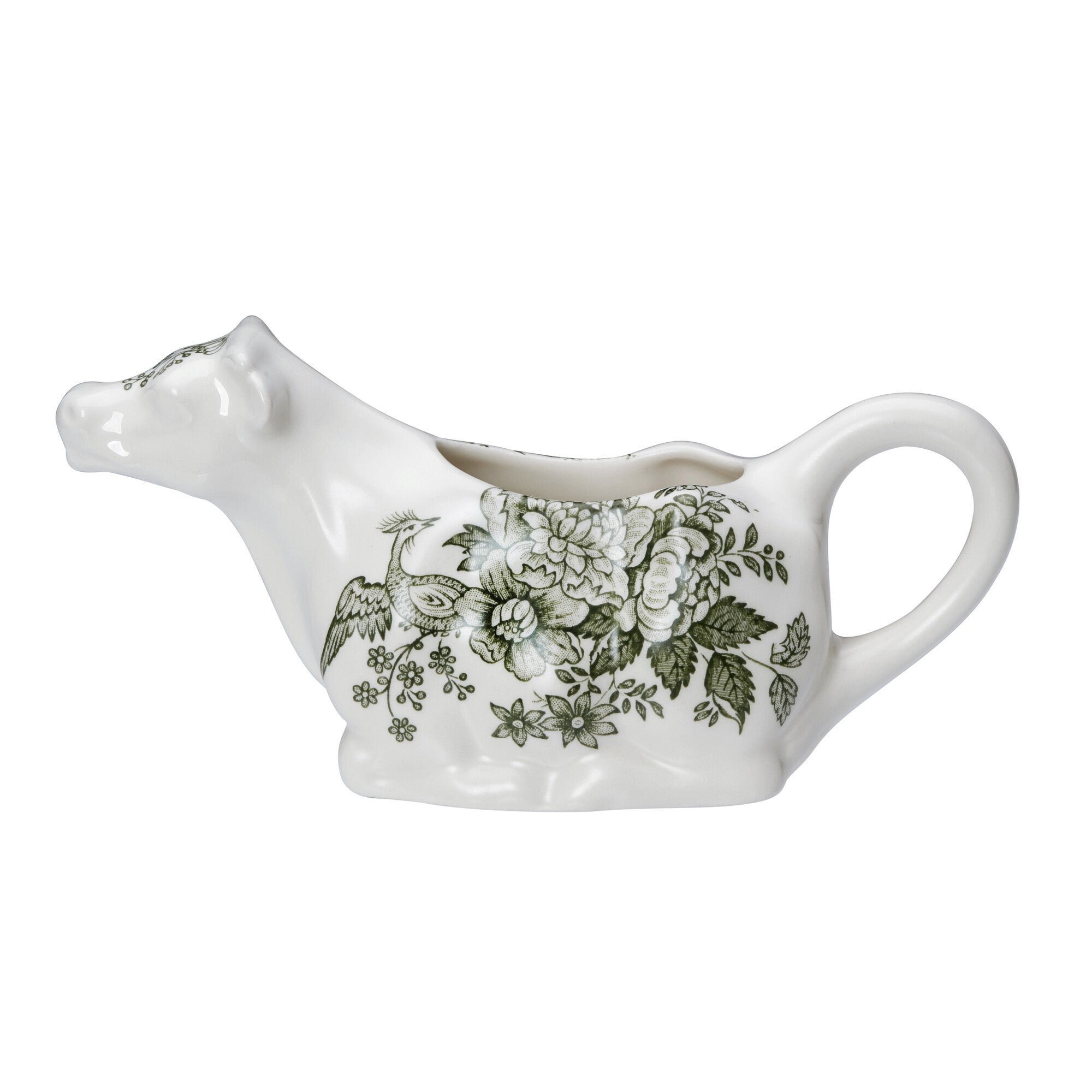 Burleigh Green Asiatic Pheasants Cow Creamer 150ml/0.25pt Gift Boxed