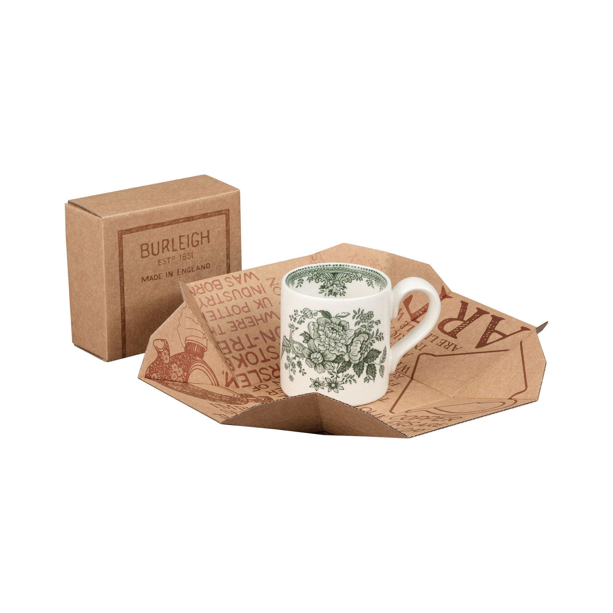 Burleigh Green Asiatic Pheasants Mug Half Pint 284ml/0.5pt, Gift Boxed