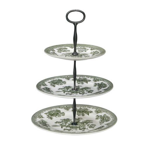 Burleigh Green Asiatic Pheasants 3 Tier Cake Stand Gift Boxed
