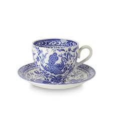 Burleigh Blue Regal Peacock Teacup & Saucer