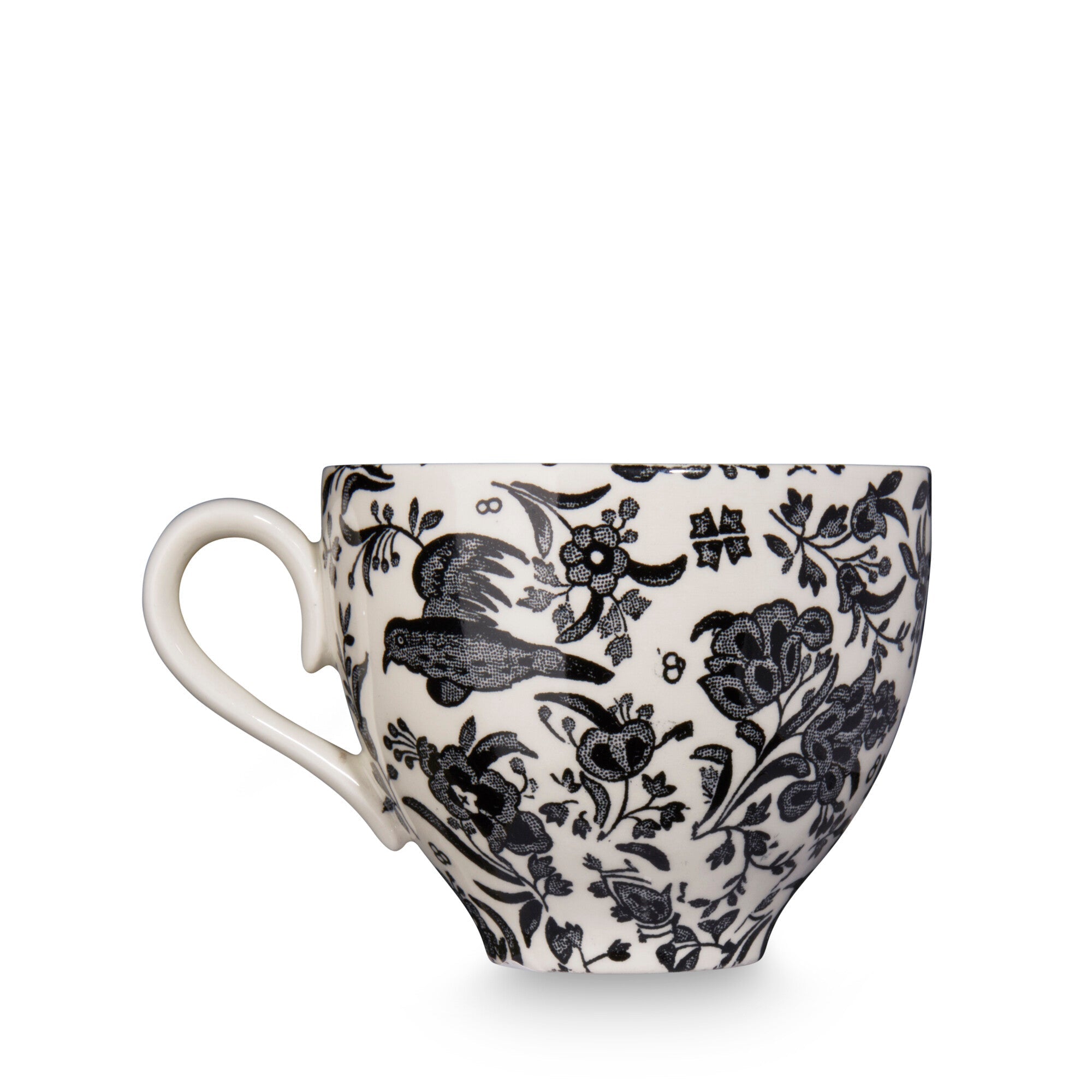 Burleigh Black Regal Peacock Tea Cup 187ml