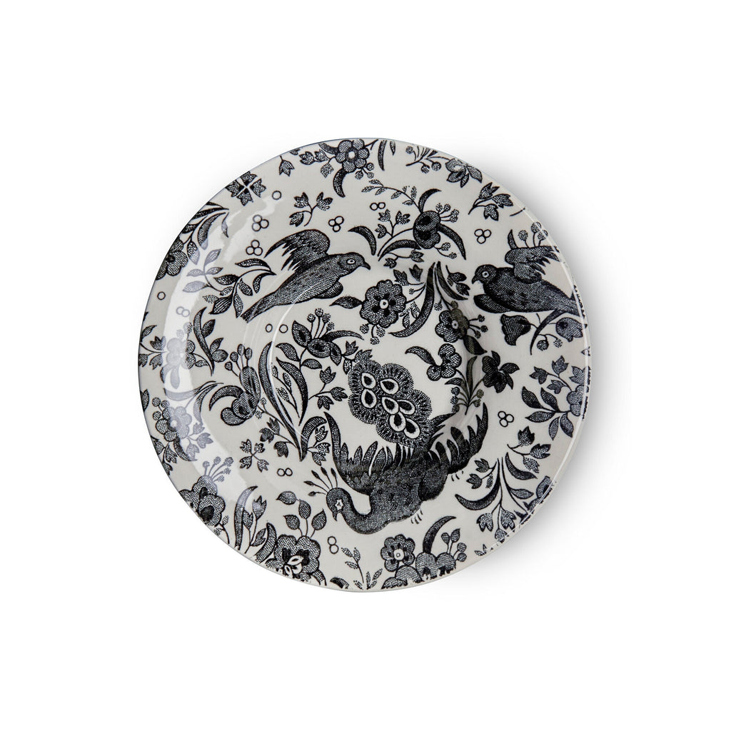 Burleigh Black Regal Peacock Espresso Saucer