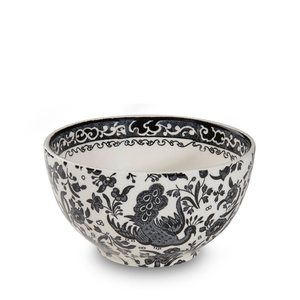 Burleigh Black Regal Peacock Mini Footed Bowl 12cm/5